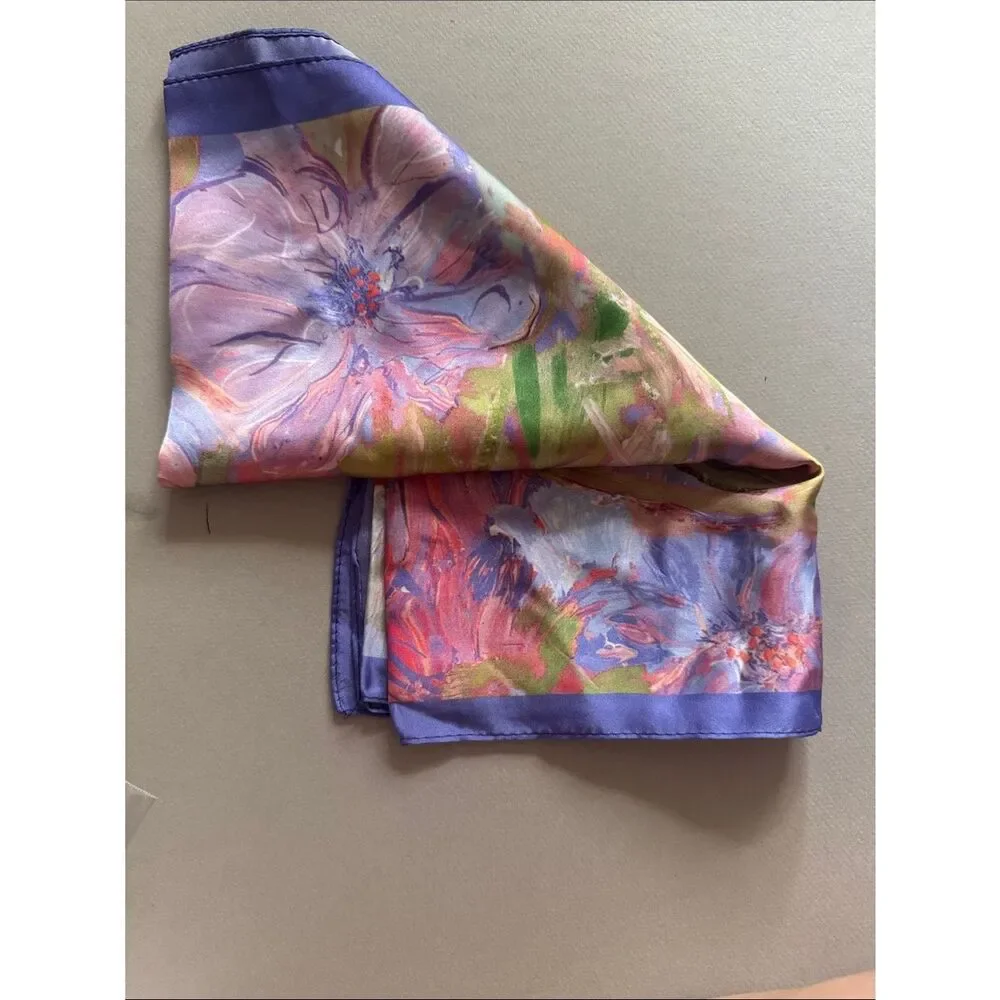 Elegant Floral Purple Scarf M800